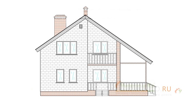 Дом с полумансадным этажом КОРАЛЛ
